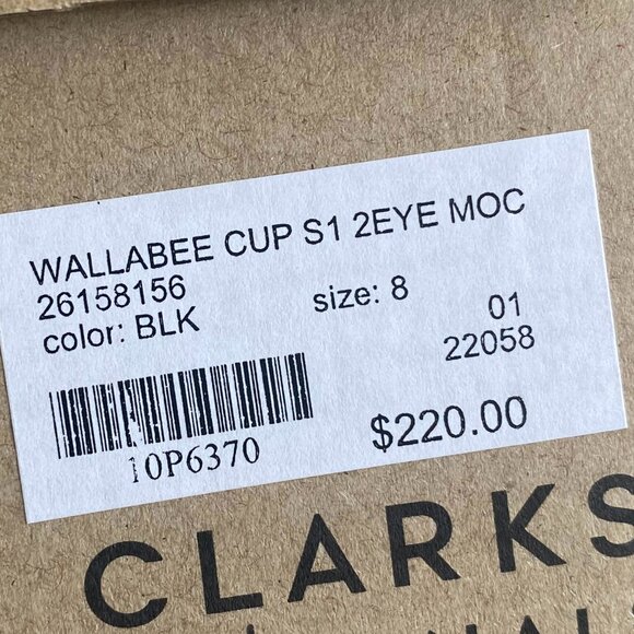 Clarks Originals Wallabee Cup - Black Nubuck - Size W8 - Picture 7 of 12